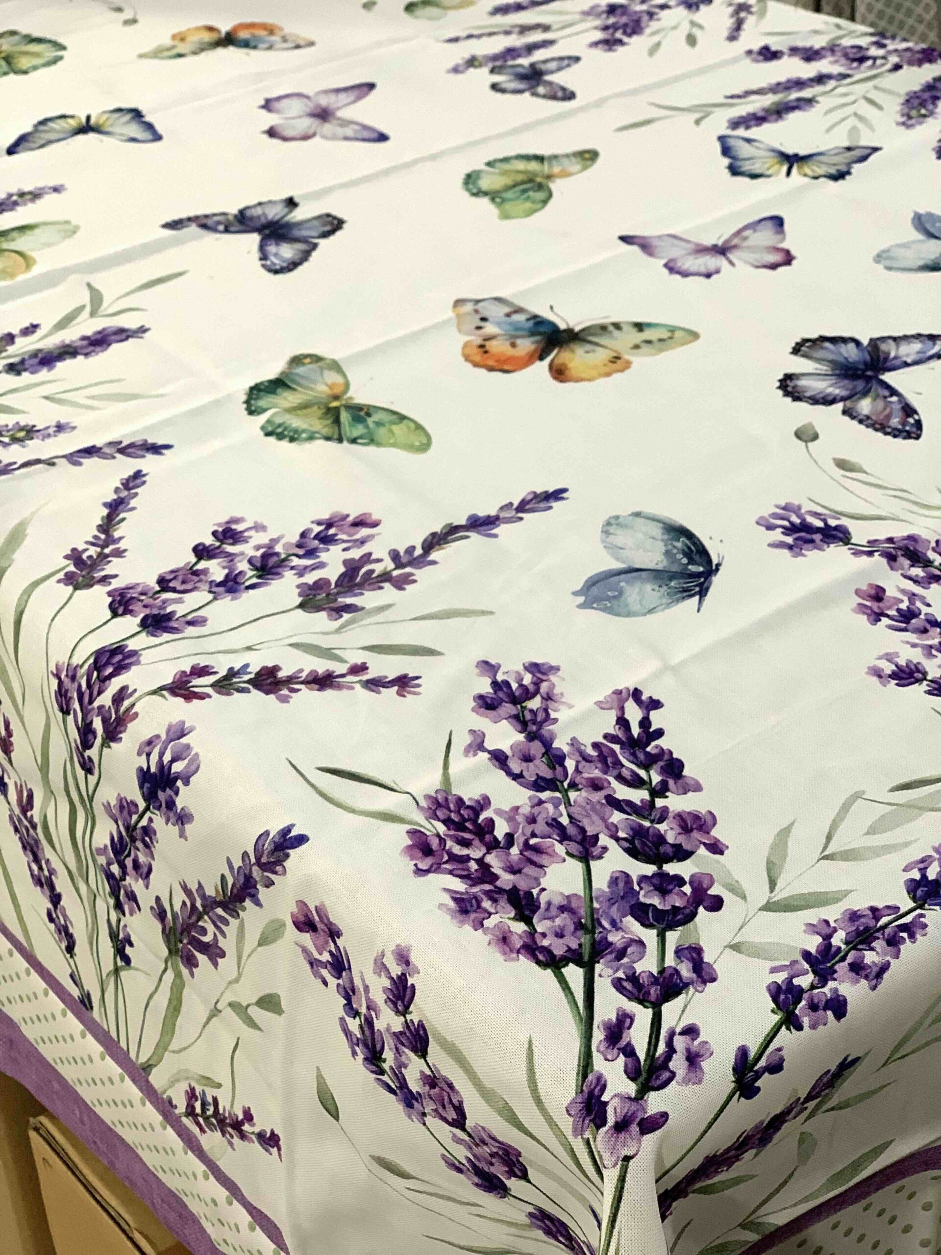 TOVAGLIA LAVANDA E FARFALLE
