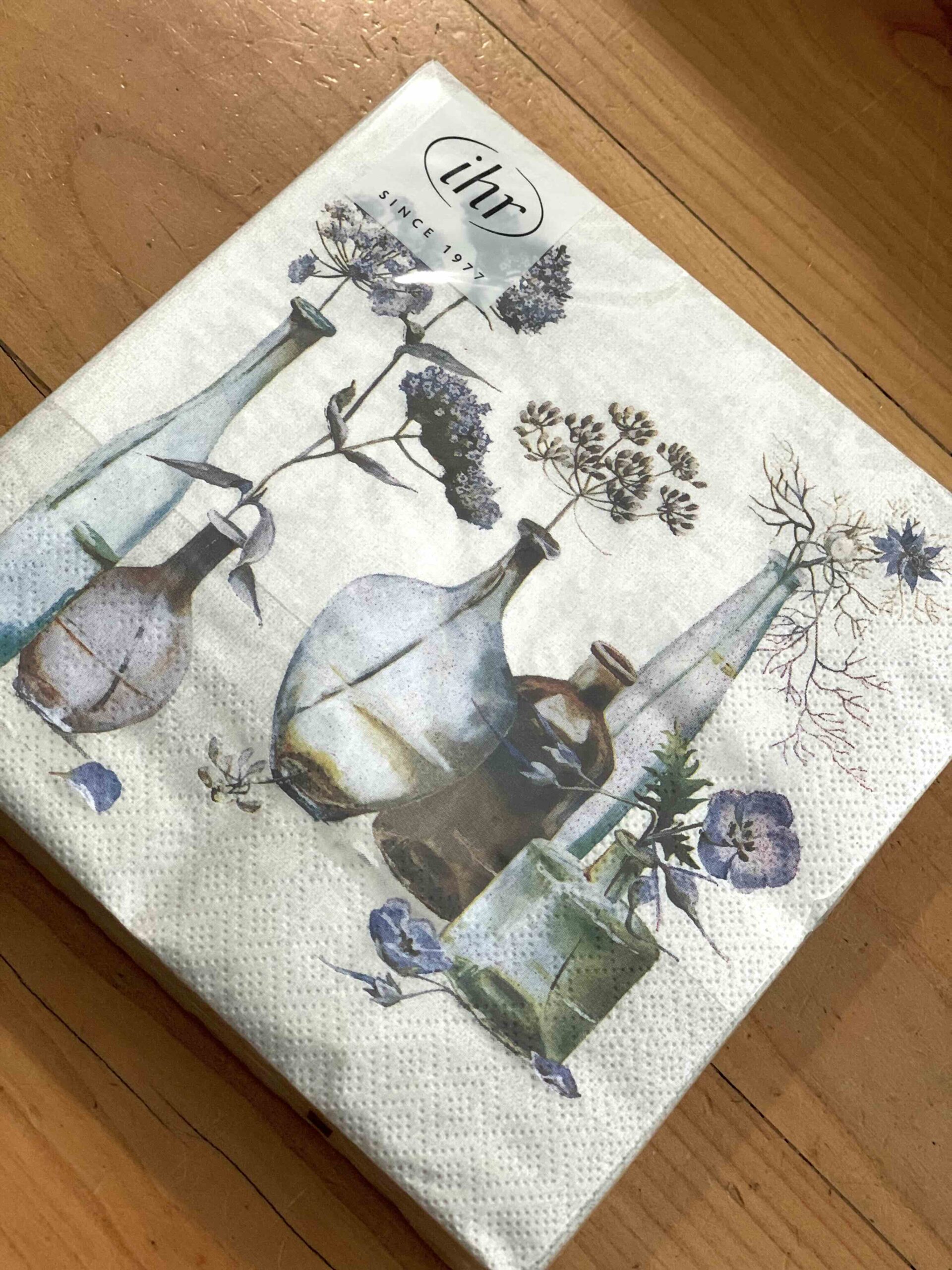 TOVAGLIOLI CARTA VASETTI FIORI LILLA