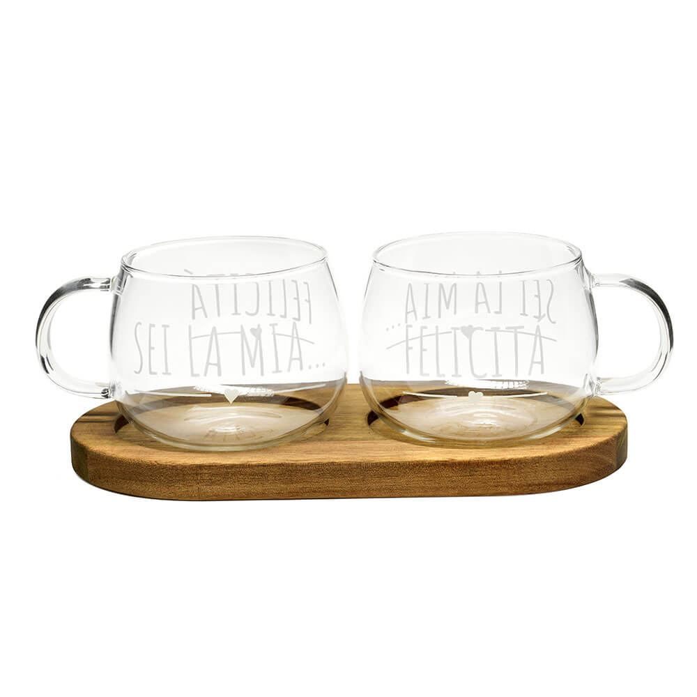 NUVOLE DI STOFFA SET 2 TAZZE LOVE