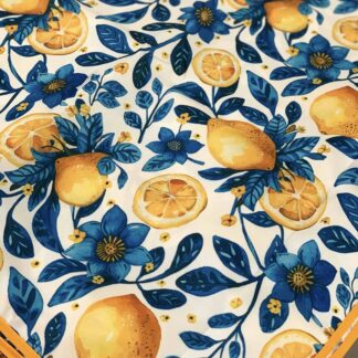 S&G TOVAGLIA ANTIMACCHIA LIMONI E FIORI BLU